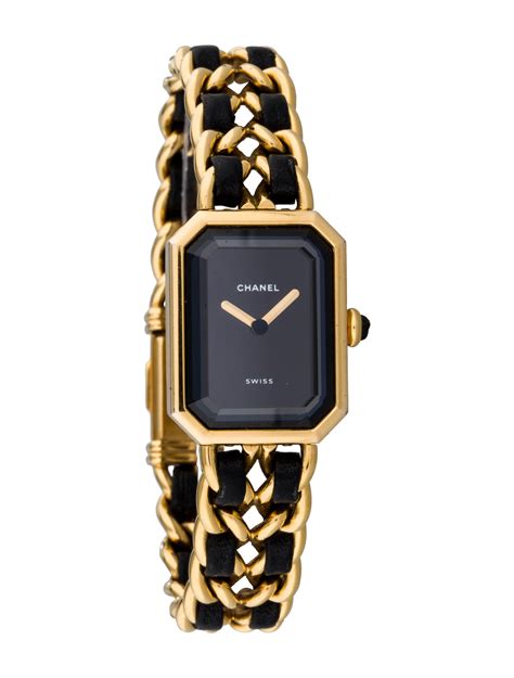 chanel black gold watch|Chanel vintage watch price.